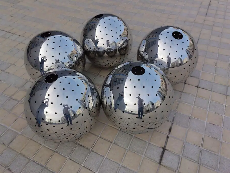 304 stainless steel open hole sphere