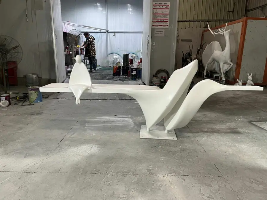stainless steel abstract sculpture