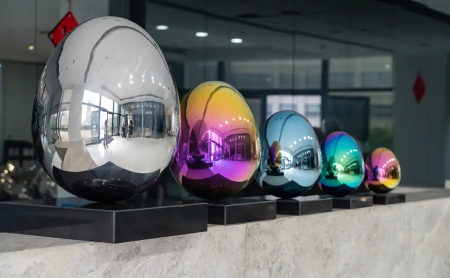 stainless steel egg shaped ornaments