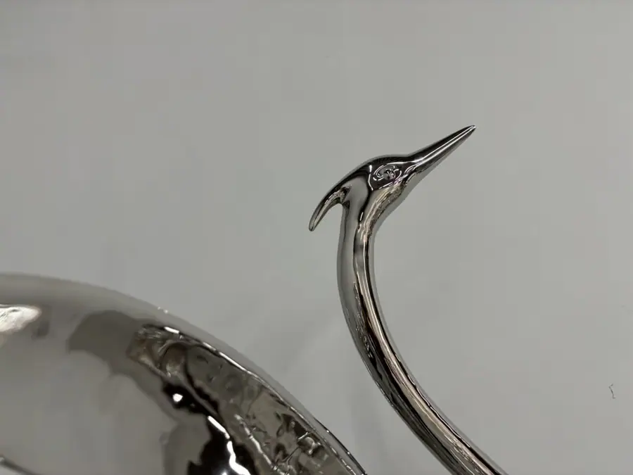Stainless Steel Crane Sculpture