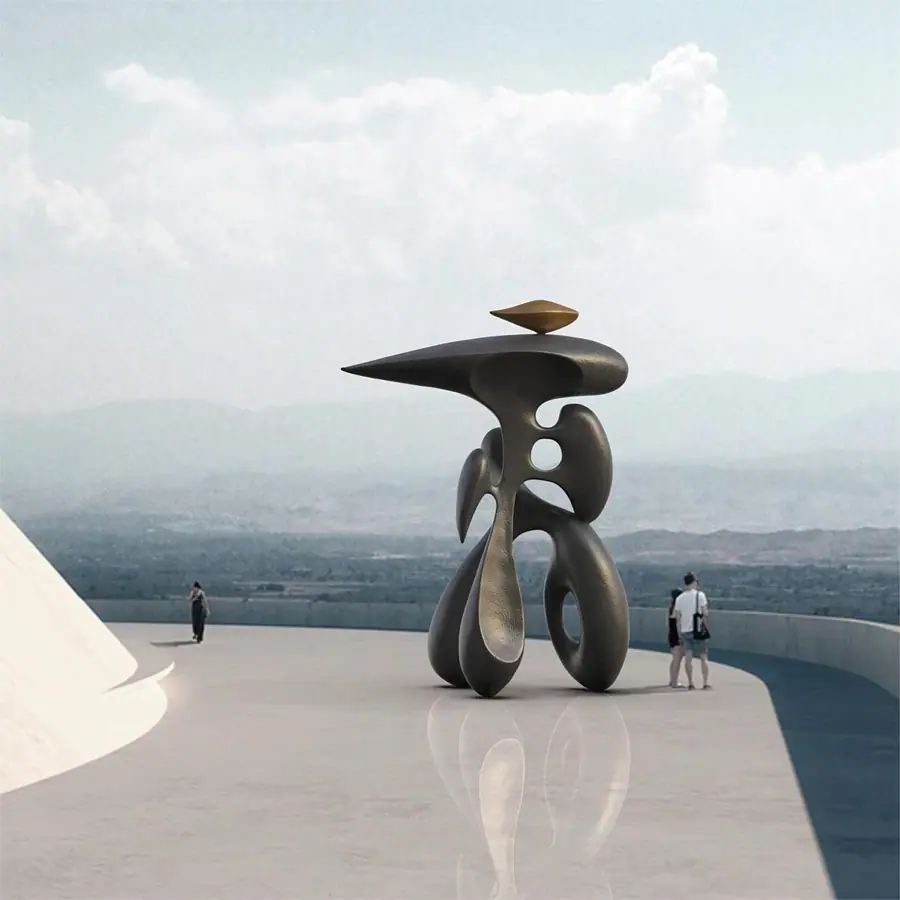 Brass forged sculpture vitality series