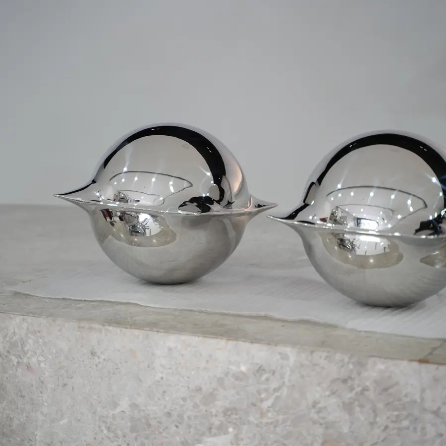 stainless steel metal decorative sphere sculpture