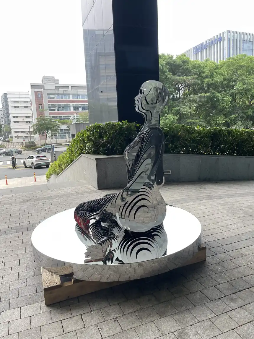 Modern Stainless Steel Figurative Sculpture