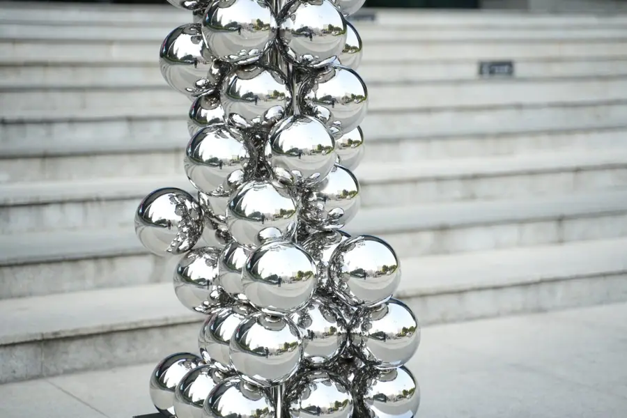 stainless steel sphere sculpture