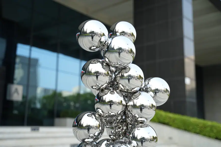 stainless steel sphere sculpture