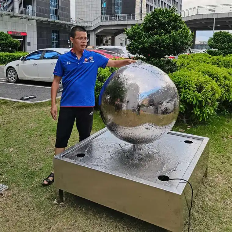 stainless steel water balloon landscape