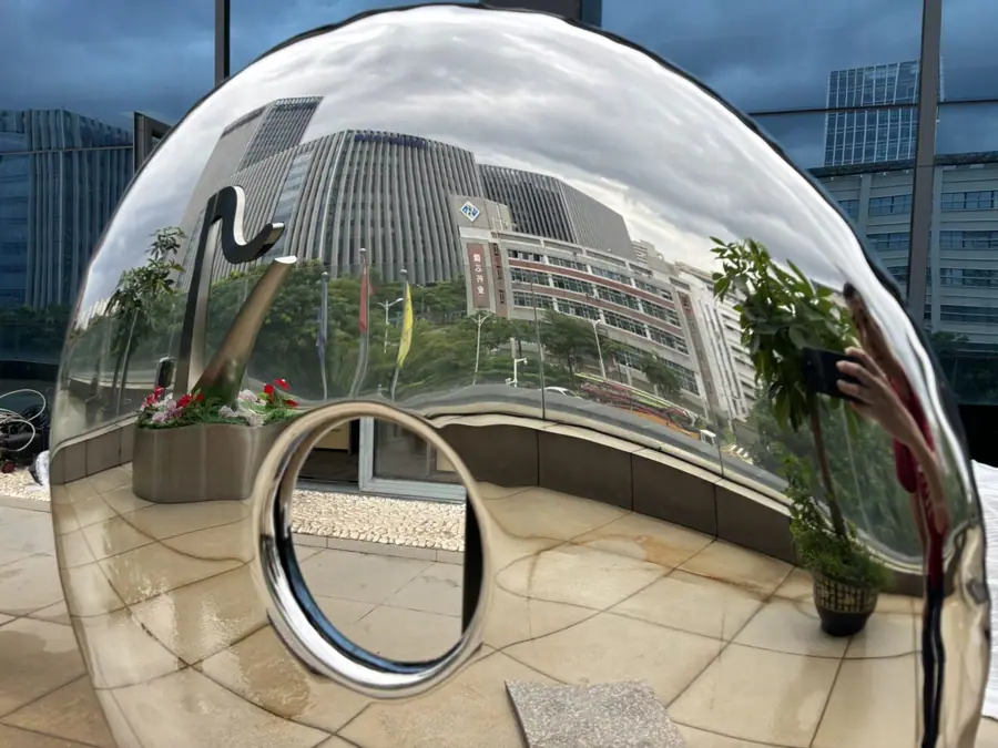 Mirrored Sculptural Artwork