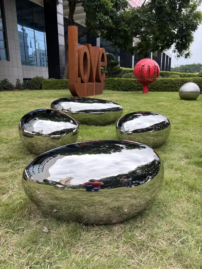 Stainless Steel Stone Sculptures