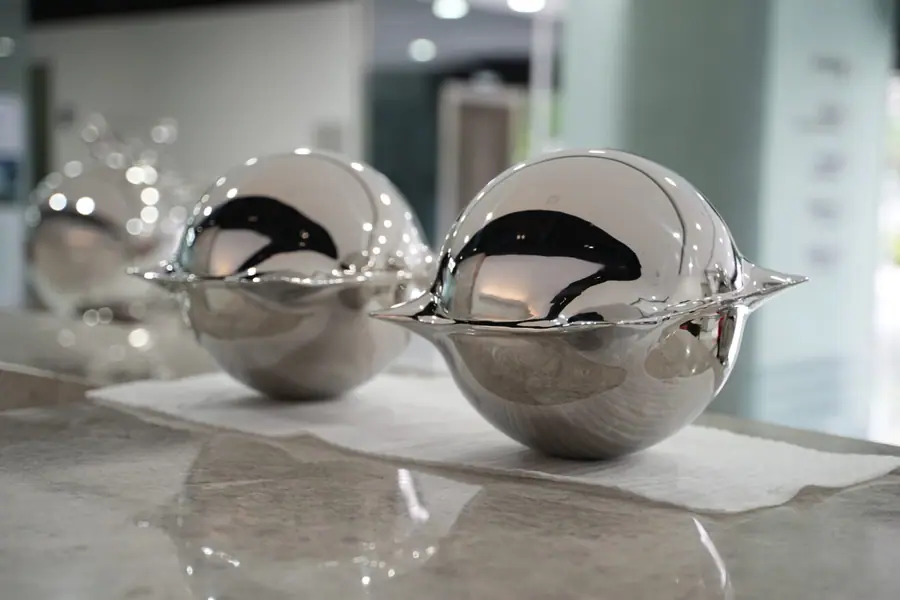 stainless steel sphere artworks