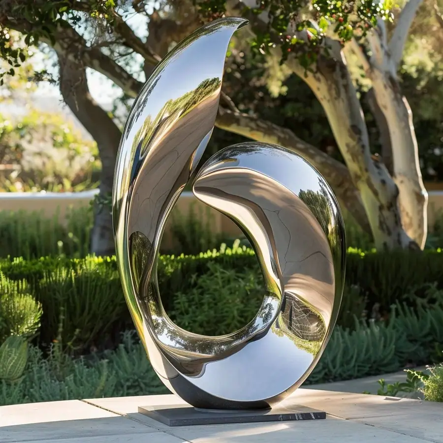 The unique charm of stainless steel square sculpture