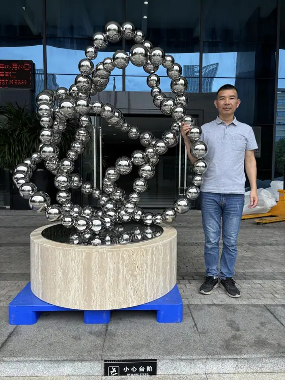 Stainless Steel Sphere Abstract Sculpture: Where Light, Form, and Space Converge