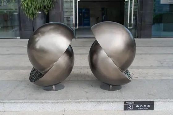 60CM diameter 304 stainless steel creative ball sculpture