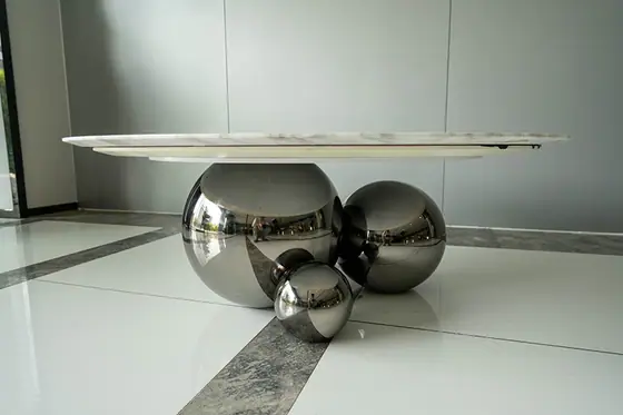 Stainless steel reception table