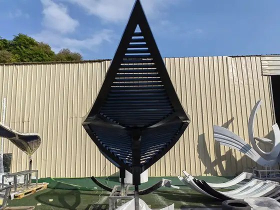 Stainless Steel Plant Sculpture