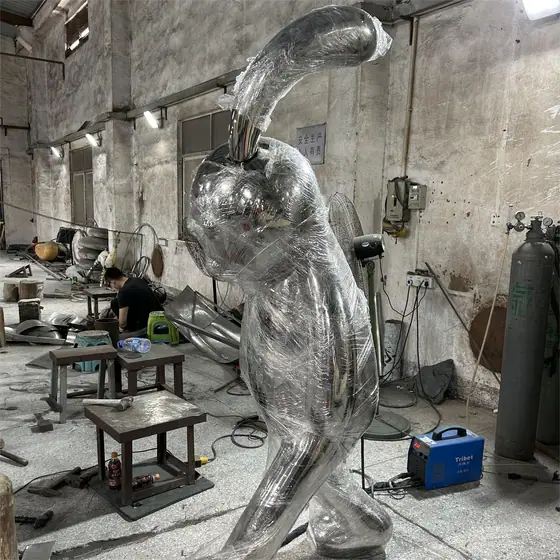 Stainless steel outdoor sculpture