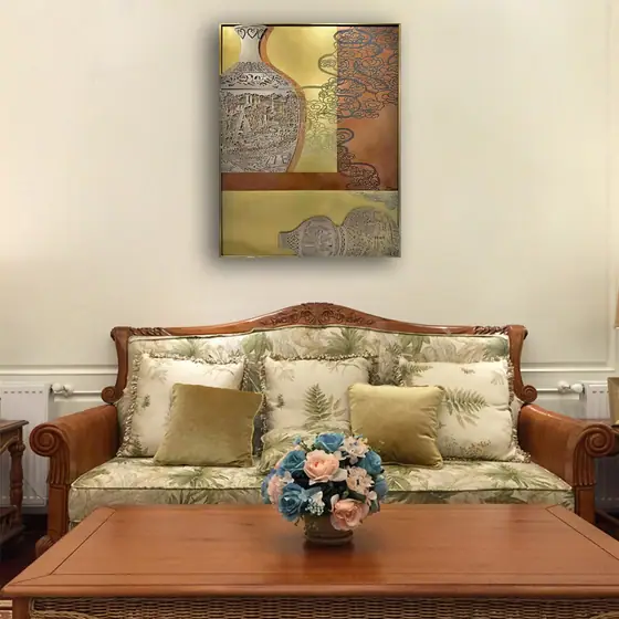 modern metal art painting