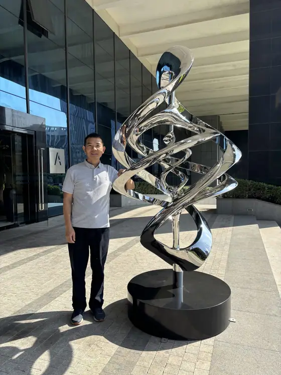 Modern Abstract Stainless Steel Sculpture