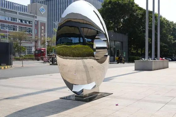 Stainless Steel Ring Mirror Sculpture