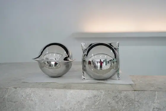 stainless steel sphere artworks
