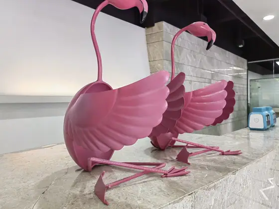 abstract flamingo