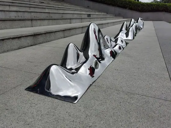 Stainless Steel Mountain Sculpture