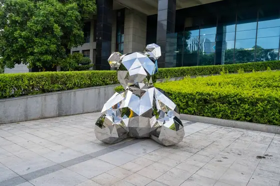 Stainless Steel Bear Sculpture