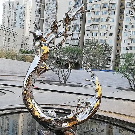 Stainless Steel City Sculpture