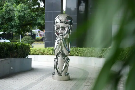 304 Stainless Steel Mirror Buddha Sculpture