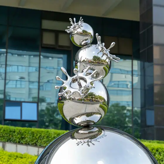 stainless steel sphere sculpture