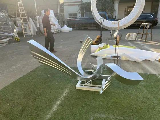 Stainless Steel Ribbon Sculpture