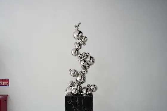 stainless steel metal decorative sphere sculpture