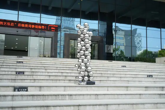stainless steel sphere sculpture