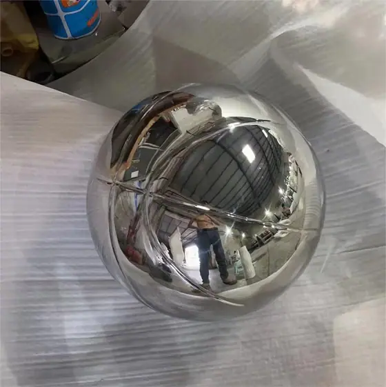 Stainless steel basketball sculpture