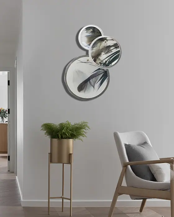 Metal sculpture wall decoration