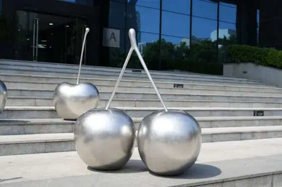 Stainless Steel Cherry Sculpture