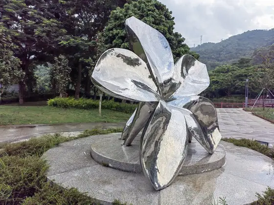 Magnolia flower sculpture