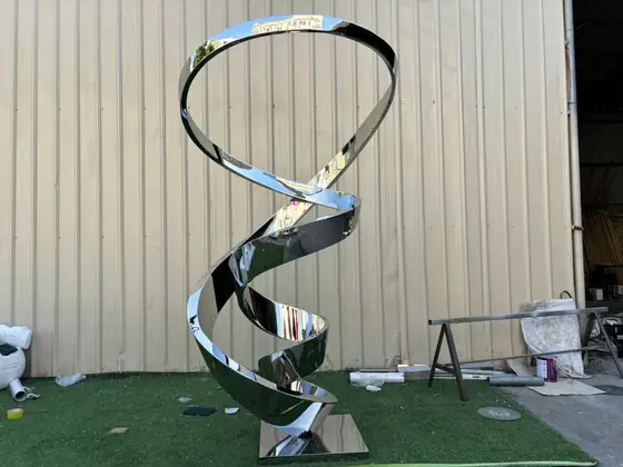 stainless steel abstract sculpture