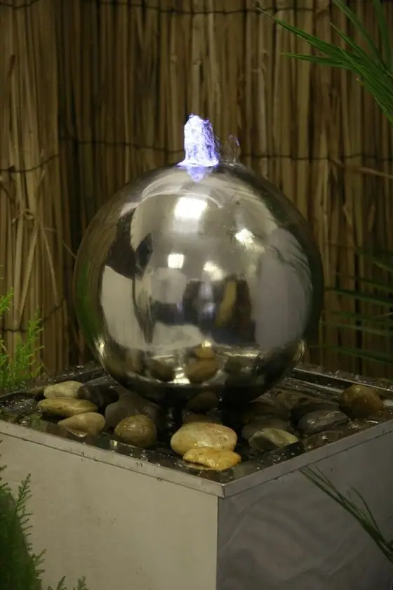 Stainless Steel Sphere Fountain Sculpture