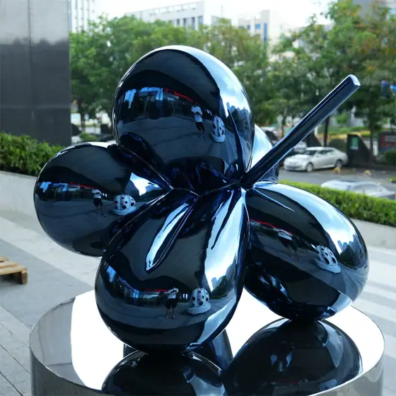 Stainless steel polished metal sphere sculpture