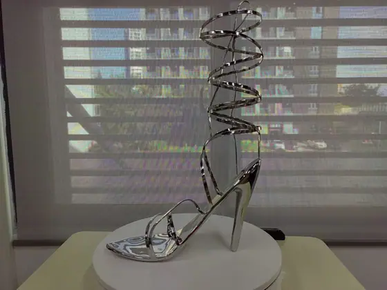 Stainless Steel High Heel Sculpture