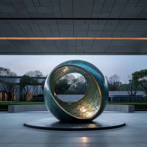 Stainless Steel Ring Sculpture