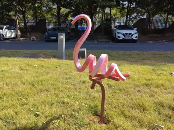 abstract flamingo
