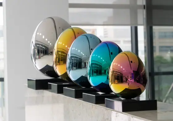 stainless steel egg shaped ornaments
