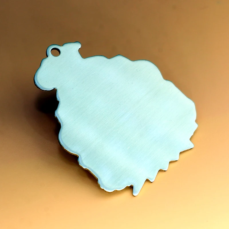Reverse side of a custom 2024 Fiesta lapel pin with metal pin back