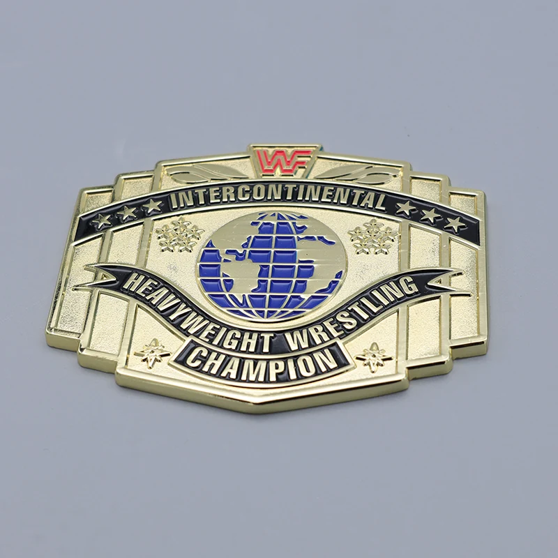 Custom silver die struck world earth lapel pin with blue and green soft enamel on a polished finish