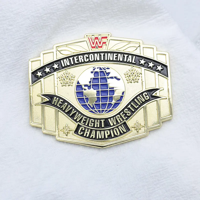 Reverse side of a custom world earth lapel pin with a blank surface