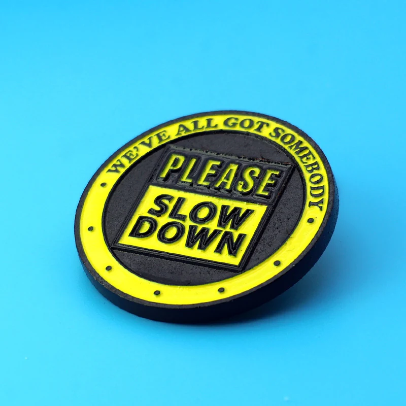 Reverse side of a custom challenge coin with a blank surface ready for engraving