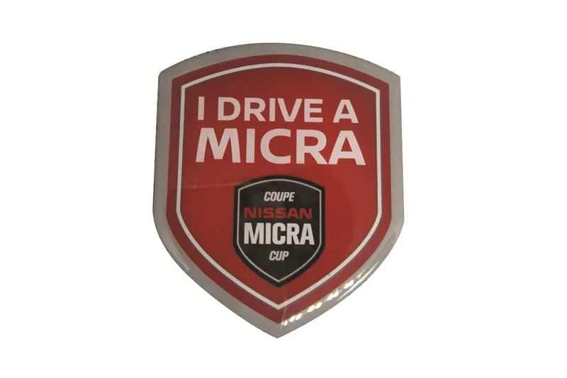 2.5 inch shield-shaped lapel pin with full colour CMYK offset printing and glossy epoxy dome finish