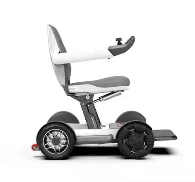 Electric folding wheelchair with memory foam seat
