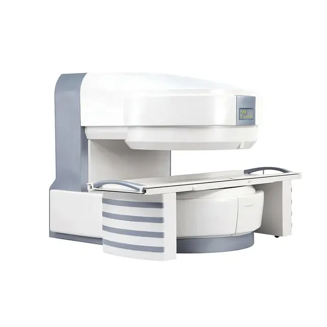 Open C shaped permanent magnet MRI system with patient table